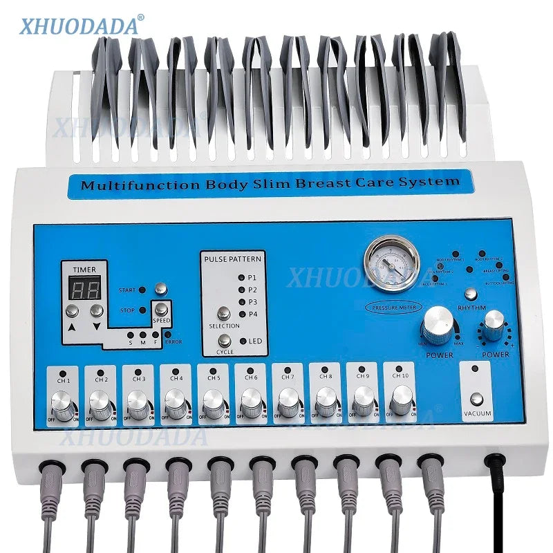 Infrared Heat Russian Wave Electric Muscle Stimulate EMS Machine Vacuum Massage Body Shaping for Home Salon Use Galvanic