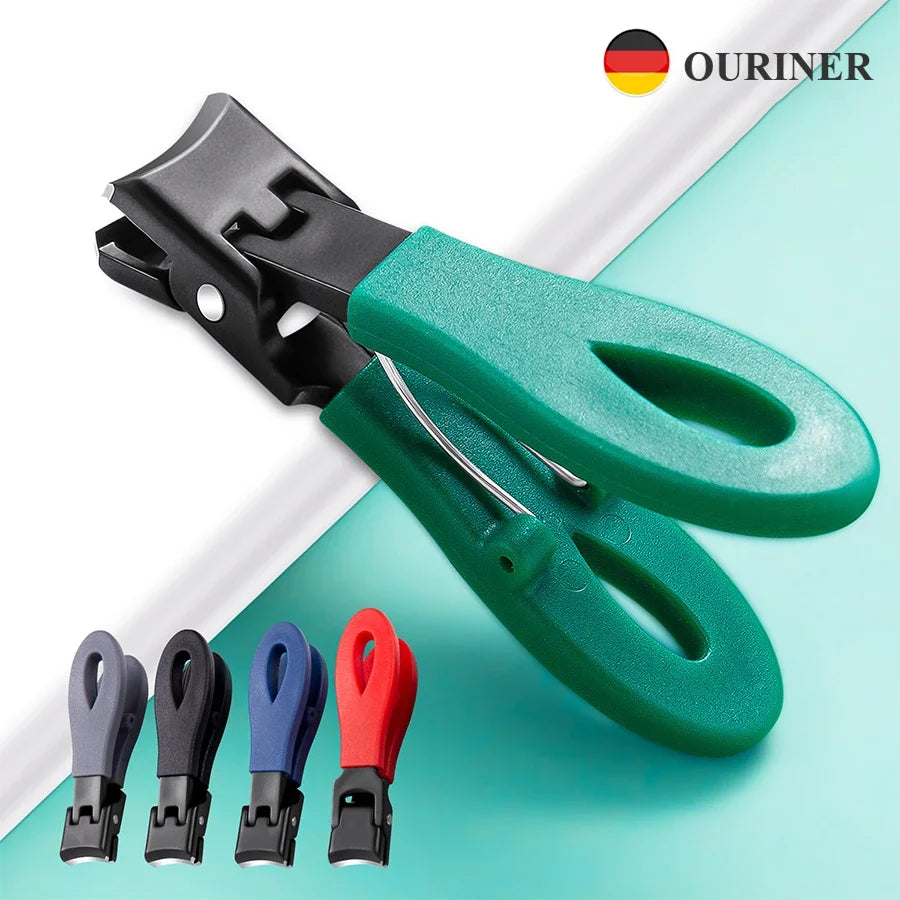 Portable Ultra Sharp Nail Clippers Stainless Steel Wide Jaw Opening Anti Splash Toe Nail Clippers Adult Thick Nails Large Open