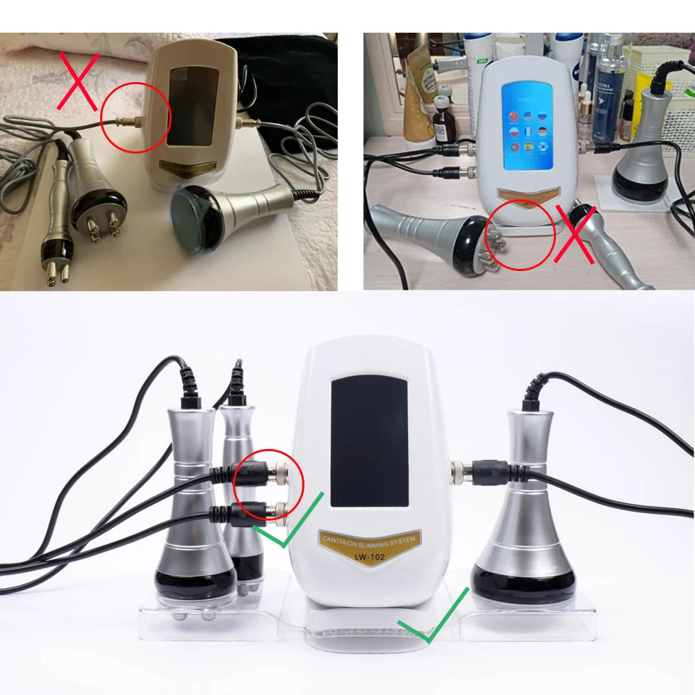 3 In 1 Beauty Body Slimming Massager Cavitation Machine Multi-Functional Device Face Body Tightening Lifting Spa Skincare Tool