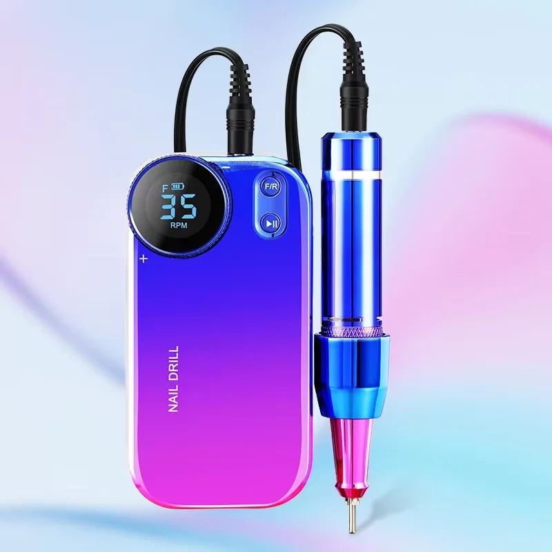 Cosprysmal Professional Nail Drill Kit, Cordless Electric Nail File With LCD Display, Rechargeable 4500mAh Battery Nail Efile For Acrylic & Gel Nails, Manicure Pedicure, Salon & Home Use For All Festival Gifts