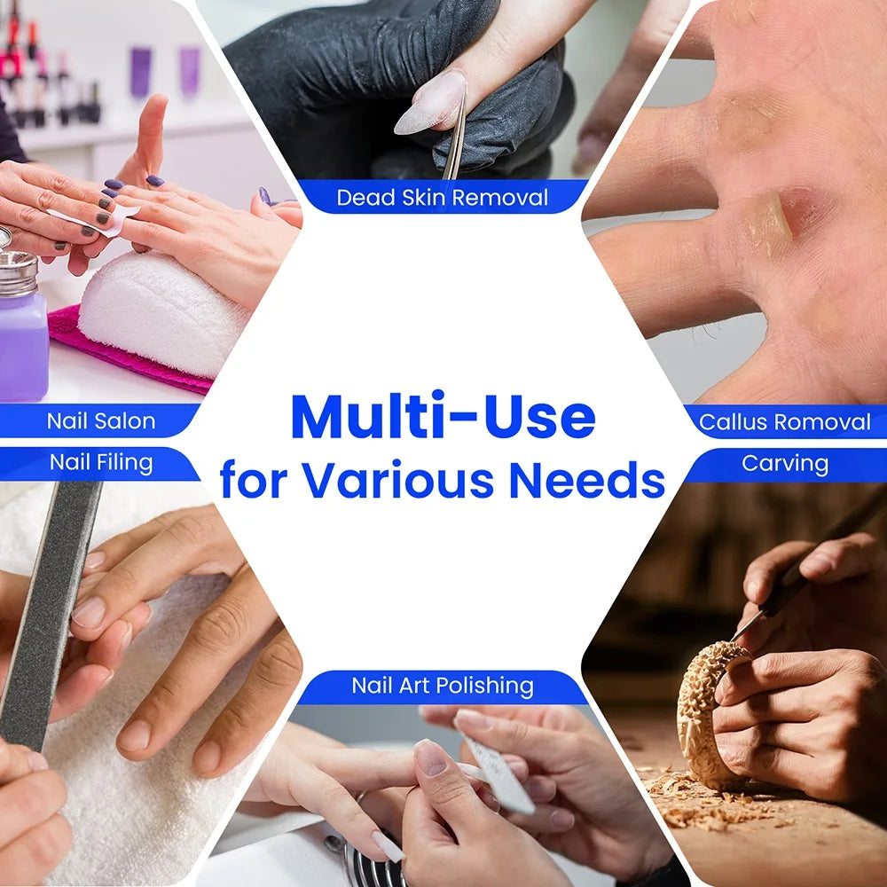 Brushless Nail Dust Collector Dual Turbo Fans Nail Vacuum Cleaner 5-Level Suction Two Hands Nail Dust Extractor Fans for Nail Salon Manicure Table