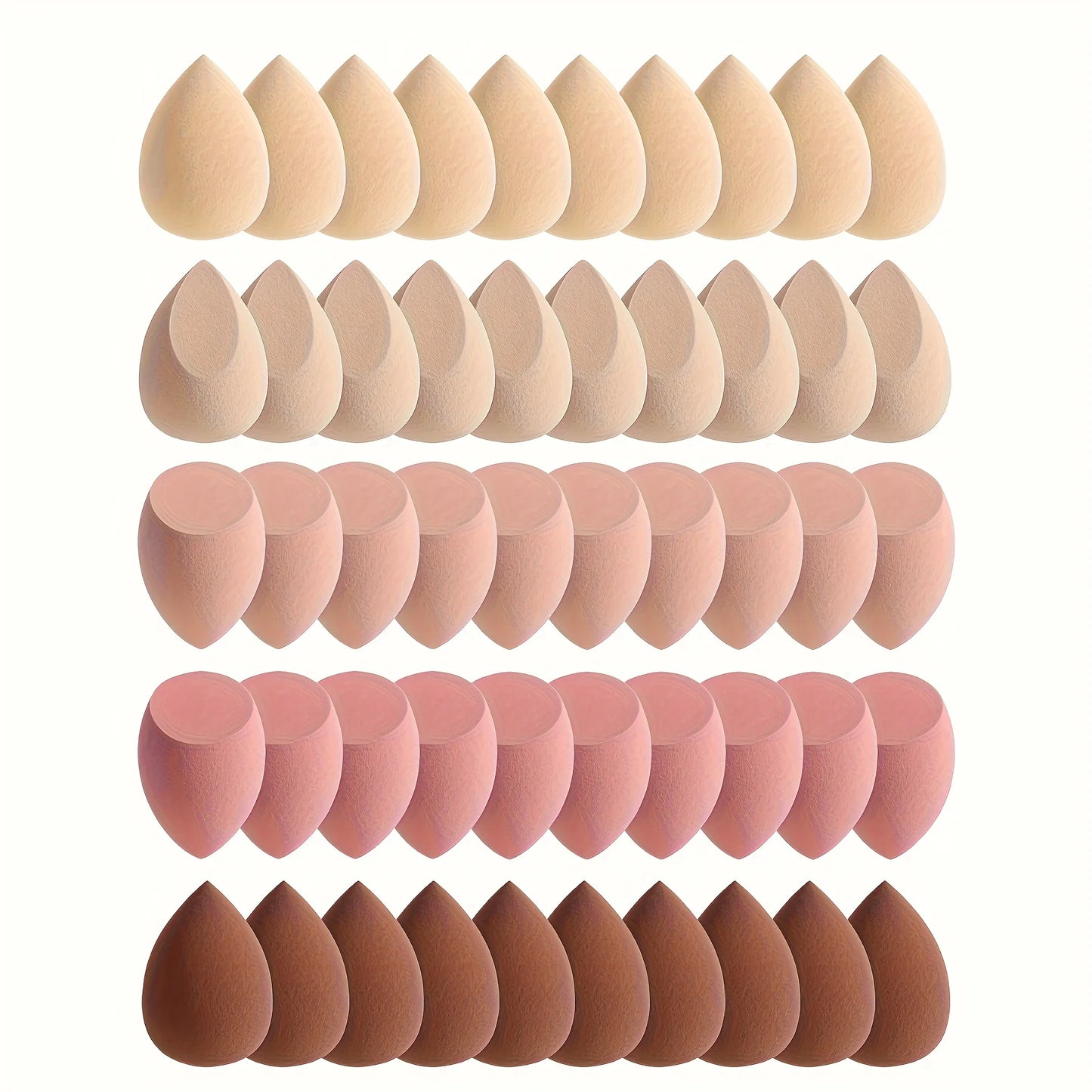 Soft Dry Wet Dual Use Coffee Color Beauty Sponge 12 Pack Household Daily Foundation Makeup Tool For Holiday Party Cosmetic Supply