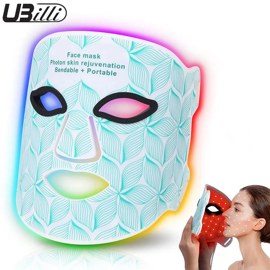 8 Colors LED Face Mask 850NM Near-infrared Red Light Therapy Beauty Mask for Anti-Aging Wrinkle Skin Rejuvenation Home Use