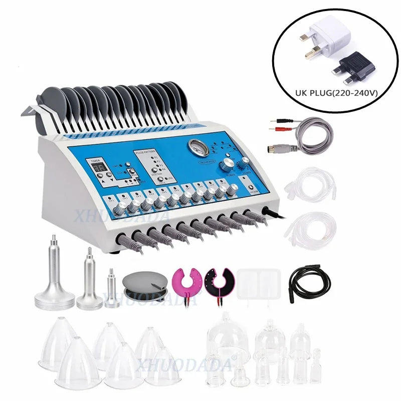 Infrared Heat Russian Wave Electric Muscle Stimulate EMS Machine Vacuum Massage Body Shaping for Home Salon Use Galvanic