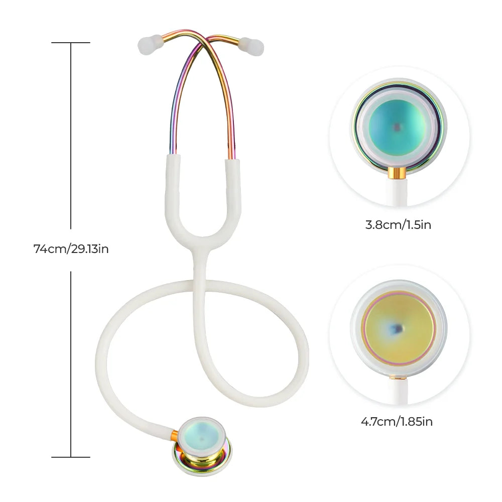 Portable Double Sided Medical Stethoscope Professional Doctor Stethoscope Cardiology Stethoscope Medical Equipment Nurse Vet
