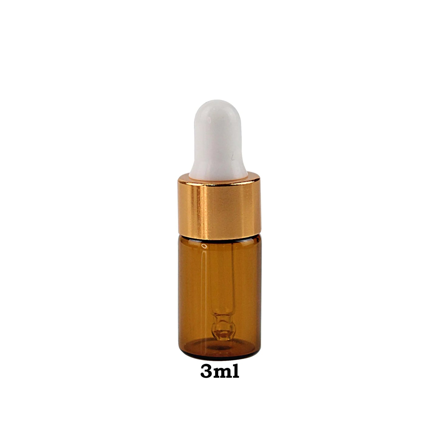 100Pcs/Sets 1/2/3/5ml Mini Dropper Bottles With Cap for Essential Oil Aromatherapy Bottles Refillable Reagent Pipettes Bottles