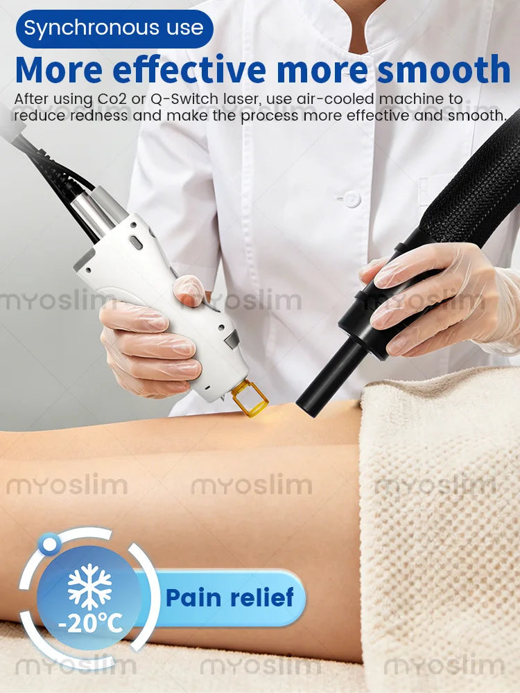 Mini Portable Lase Cryotherapy Machine Skin Cooling Device for Pain Relief Zimmer Air Cooler Beauty Equipment