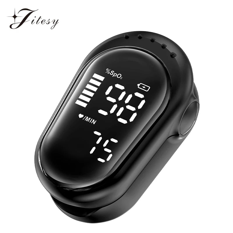 Rechargeable Oximeter Fingertip Pulse Oximeter Blood Oxygen Saturation Monitor Digital LED Display Child High Definition Large Screen One Click Measurement Automatic Shutdown