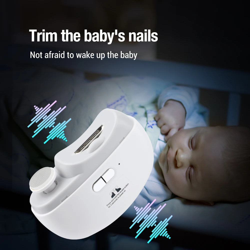 Electric Nail Clipper 2-in-1 Manicure Polishing Machine for Adult And Baby Fingernails - Automatic Trimmer And Cutter Grinder