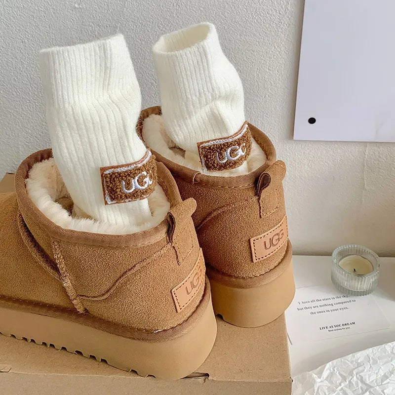 Winter Cozy Thickened Pile Socks Mid Calf Length Casual Cotton Soft Keep Warm Knitted Snow Boot Footwear Letter Print Hosiery