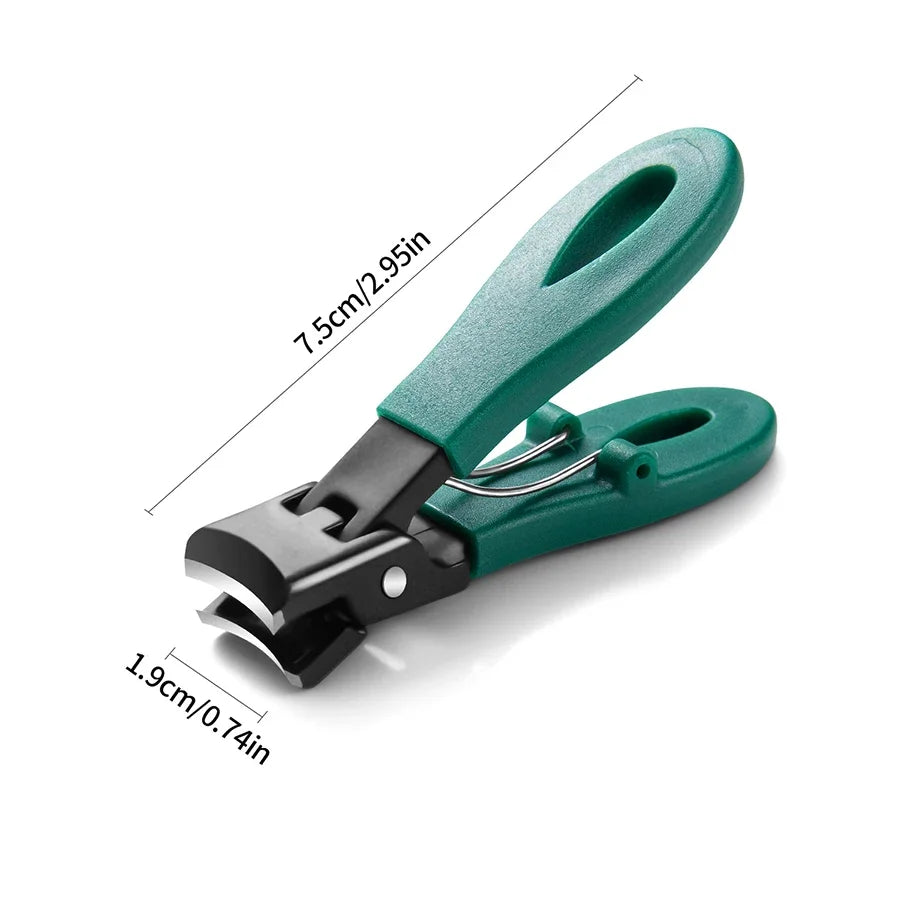 Portable Ultra Sharp Nail Clippers Stainless Steel Wide Jaw Opening Anti Splash Toe Nail Clippers Adult Thick Nails Large Open