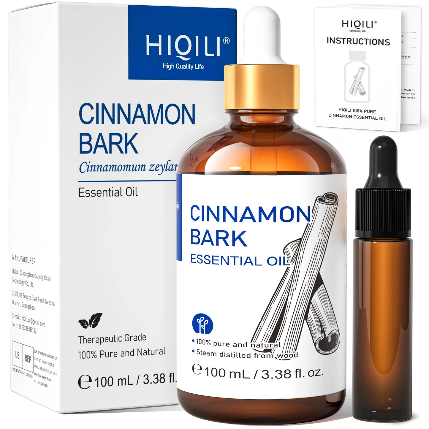 HIQILI 100ML Natural Essential Oil, Frankincense/Lemon/Rosemary/Tea Tree/Lavender/Wintergreen/Ylang， Humidifiers, DIY candles